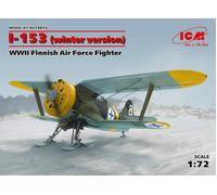 I-153, WWII Finnois Air Force Fighter (Winter Version) 1:72 Plastique Model Kit