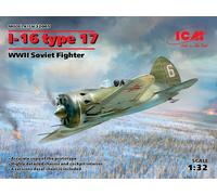 I-16 Modèl 17 , WWII Soviet Fighter 1:3 2 Plastique Model Kit Icm