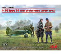 I-16 Modèl 24 With Soviet Pilots (1939-1942) 1:3 2 Plastique Model Kit Icm