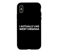 « I Actually Like West Virginia. » Funny American State Coque pour iPhone X/XS