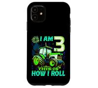 I Am 3 This is How I Roll Two Years Old Tractor 3e Anniversaire Coque pour iPhone 11