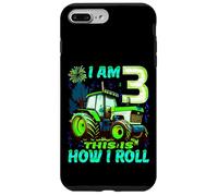 I Am 3 This is How I Roll Two Years Old Tractor 3e Anniversaire Coque pour iPhone 7 Plus/8 Plus