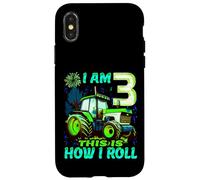 I Am 3 This is How I Roll Two Years Old Tractor 3e Anniversaire Coque pour iPhone X/XS
