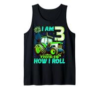 I Am 3 This is How I Roll Two Years Old Tractor 3e Anniversaire Débardeur