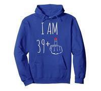 I Am 39 Plus 1 Majeur for A 40th Birthday Sweat à Capuche, Unisexe pour Adultes, Bleu Royal, XL