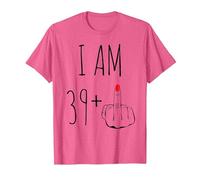 I Am 39 Plus 1 Majeur for A 40th Birthday T-Shirt, Homme, Rose Chiné, XXL
