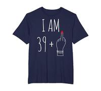 I Am 39 Plus 1 Majeur pour Un 40e Anniversaire pour Femme T-Shirt, Homme Grandes Tailles, Bleu Marine, 6X Tall