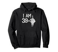 I Am 39 Plus 1 Squelette Doigt du Moyen 40e Anniversaire Sweat à Capuche