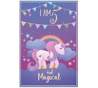 I Am 5 And Magical: Unicorn Birthday Journal Draw And Write Notebook For Kids 5 Year Old Girl Birthday Gift