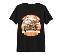 I Am A Biker Grandma Phrase de Moto pour Femme Motard T-Shirt Haut de Gamme