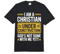 I Am a Christian Under Construction God's Not Done with Me Comfort Colors Adult Heavyweight T-Shirt