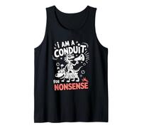 I Am A Conduit For Nonsense Funny Lizard Dog Family Débardeur