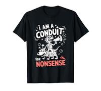 I Am A Conduit For Nonsense Funny Lizard Dog Family T-Shirt