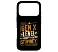 I Am A Gen X My Level of Sarcasm - Génération X Gen Xer Coque pour iPhone 17 Pro