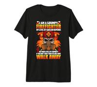 I Am A Grumpy Firefighter Fireman Proud Firefighters Lovers T-Shirt Haut de Gamme