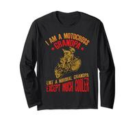 I Am A Motocross Grandpa Phrase Vintage pour Hommes Manche Longue