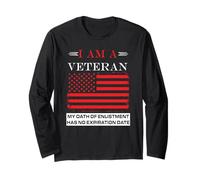 I am A Veteran My Oath Has No Expiration Men's Veteran Manche Longue