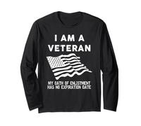 I am A Veteran My Oath Has No Expiration Men's Veteran Manche Longue