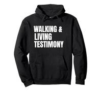 I am a Walking Living Testimony Overcomer Survivor Cadeaux Sweat à Capuche
