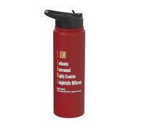 I Am ADHD Authentic Determined Very Creative Different Stainless Steel Insulated Water Bottle