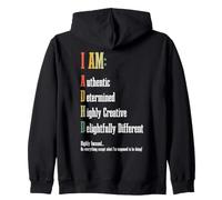 I Am ADHD Authentic Determined Very Creative Different Sweat à Capuche