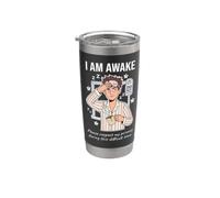 I Am Awake Please Respect My Privacy Sarcastic Tired Morning Gobelet isotherme en acier inoxydable double paroi