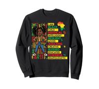 I Am Black Child Magical Intelligent Africain Girl Girls Kids Sweatshirt