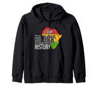 I Am Black History Femme Africaine Histoire des Noirs Sweat à Capuche