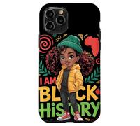 I Am Black History Fille Afrocaribéenne Carte Afrique Coque pour iPhone 11 Pro