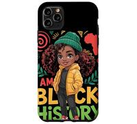 I Am Black History Fille Afrocaribéenne Carte Afrique Coque pour iPhone 11 Pro Max