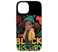 I Am Black History Fille Afrocaribéenne Carte Afrique Coque pour iPhone 14
