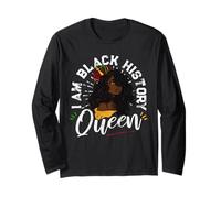 I Am Black History Queen Femmes Afro-Américaines Melanin Girl Manche Longue