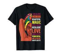 I Am Black Woman Afro African Woman - Black History months T-Shirt