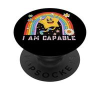 « I am Capable, I Trust Myself, Positive Afirmations Saying » PopSockets PopGrip Adhésif