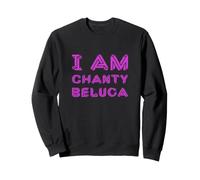 I Am Chanty Beluga Illusion d'optique géométrique Typographie 3D Sweatshirt