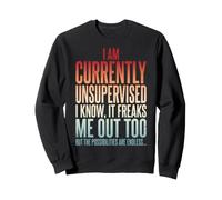 I Am Currently Unsupervised I Know It Freaks Me Out Too Sweatshirt