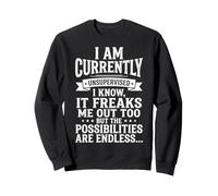 I Am Currently Unsupervised I Know It Freaks Me Out Too Sweatshirt