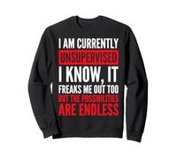 I Am Currently Unsupervised I Know It Freaks Me Out Too Sweatshirt