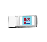 I Am from El Salvador Portefeuille de poche fin en acier inoxydable avec pince à billets