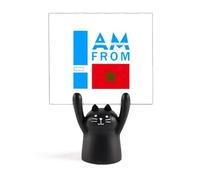 I Am from Morocco Support de mémo art déco chat noir dessin animé