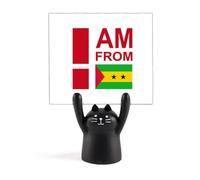 I Am from Sao Tomé Principe Support Mémo Dessin Animé Chat Noir Décoration