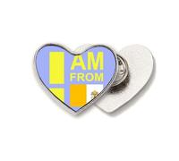 I Am From Vatican City Broche en métal en forme de cœur Art déco