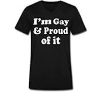 I Am Gay Proud of It Leisure Men's T-Shirts Black S-3XL Tee Manches Courtes(XX-Large)