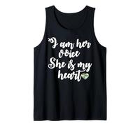 I AM Her Voice She is My Heart Meme Sensibilisation à l'Autisme Maman Débardeur