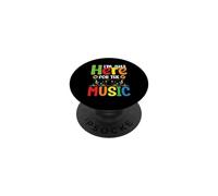I Am Just Here for The Music Fun Typographie PopSockets PopGrip Adhésif