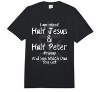 I Am Mixed Half Jesus and Half Peter Christian #Runup Gift Comfort Colors Adult Heavyweight T-Shirt