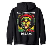 I Am My Ancestor's Dream Black Empowerment Afro Woman Pride Sweat à Capuche