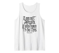 I Am Not Afraid. I Was Born to Do This. Imprimé Noir Vieilli Débardeur