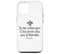 I Am Not Afraid I Was Born to Do This Jeanne d'arc Noir Vieilli Coque pour iPhone 12/12 Pro
