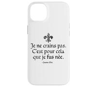 I Am Not Afraid I Was Born to Do This Jeanne d'arc Noir Vieilli Coque pour iPhone 14 Plus